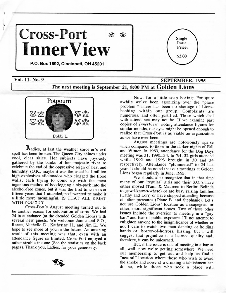 Download the full-sized PDF of Cross-Port InnerView, Vol. 11 No. 9 (September, 1995)