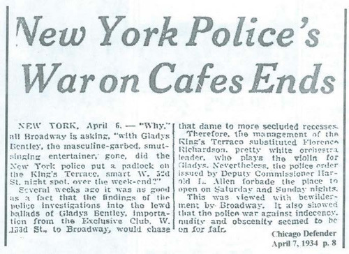 Download the full-sized image of New York Police's War on Cafes Ends
