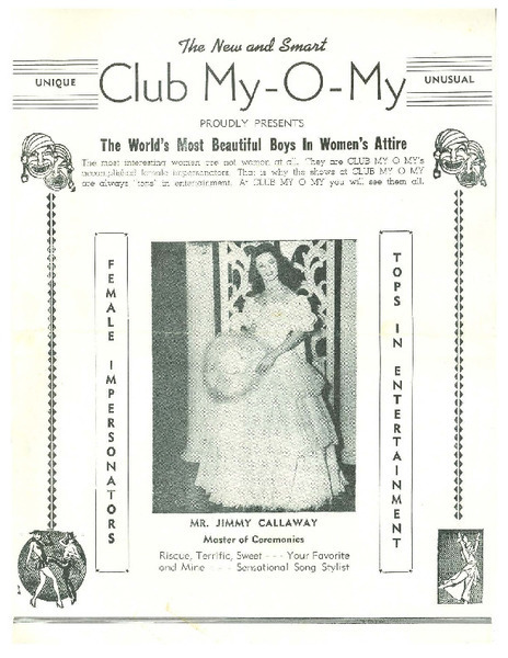 Download the full-sized image of The New and Smart Club My-O-My Proudly Presents The World's Most Beautiful Boys in Women's Attire (1951)
