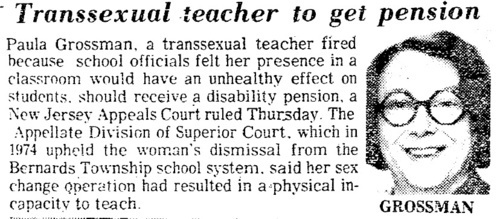 Download the full-sized image of Transsexual Teacher to Get Pension