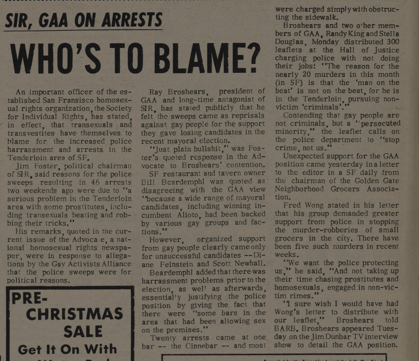 Download the full-sized PDF of SIR, GAA on Arrests- Who's to Blame?