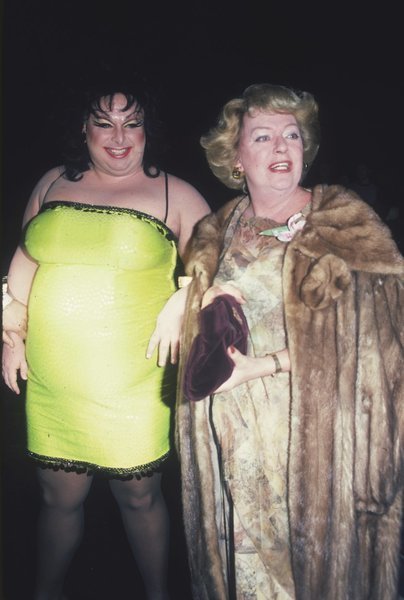 Download the full-sized image of Christine Jorgensen with Drag Queen Divine