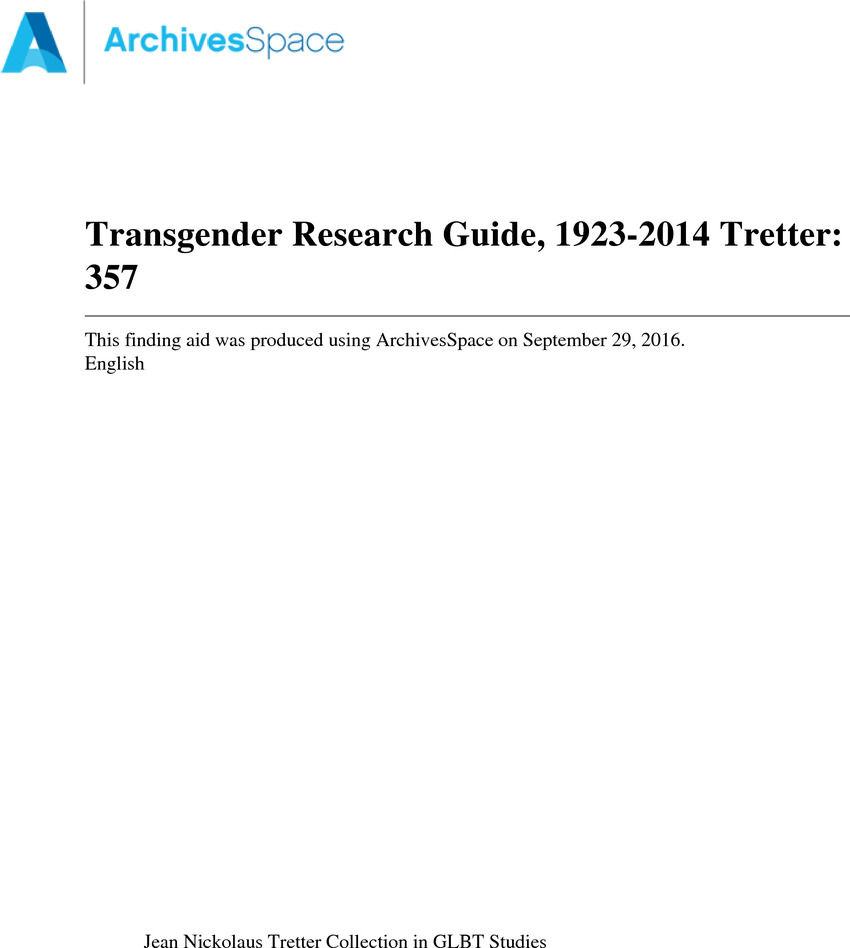 Download the full-sized PDF of Transgender Research Guide, 1923-2014