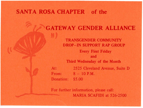Download the full-sized image of Poster from the Gateway Gender Alliance for a Trans Support Group