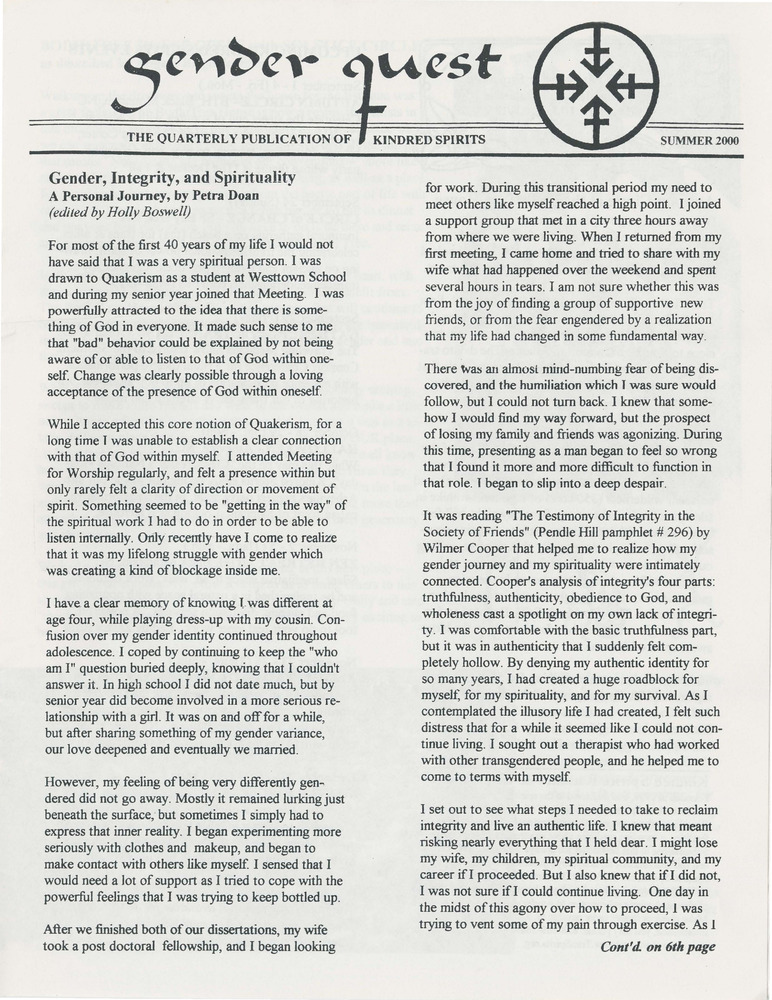 Download the full-sized PDF of Gender Quest (Summer 2000)