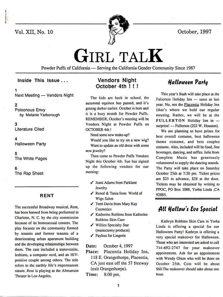 Download the full-sized PDF of Girl Talk, Vol. 12 No. 11 (October, 1997)