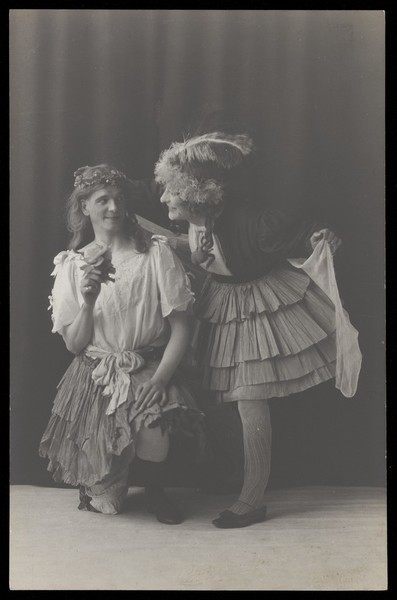 Download the full-sized image of Ralph Mellor in drag. Photographic postcard by L.S. Langfier, 192-.