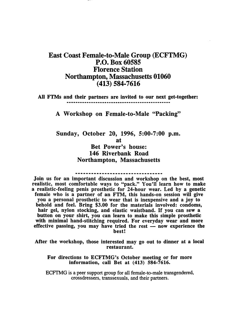 Download the full-sized PDF of October, 1996 Meeting Reminder
