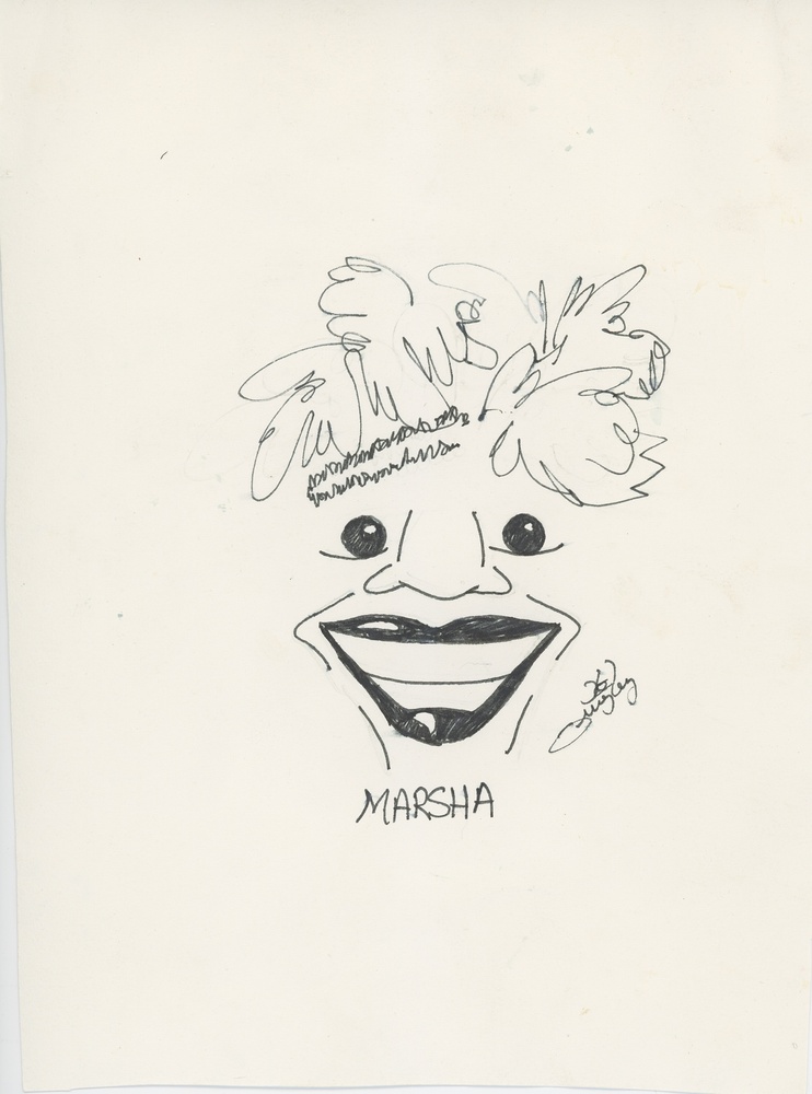 Download the full-sized image of A Cartoon Drawing of Marsha P. Johnson