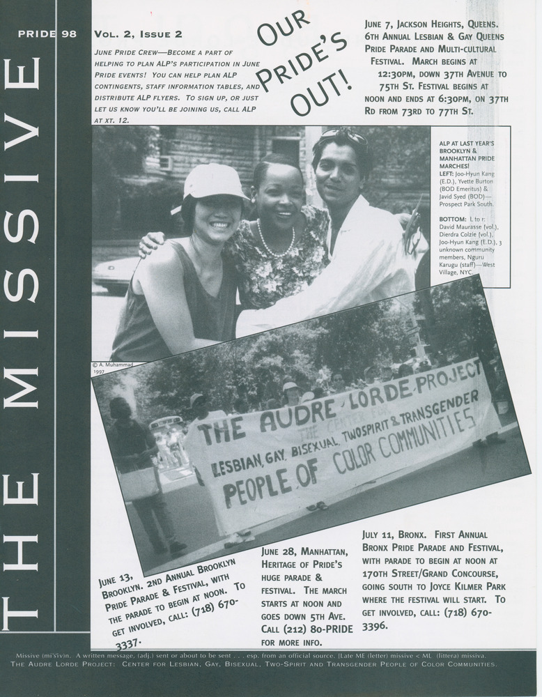 Download the full-sized PDF of The Missive, Vol. 2 Issue 2 (Spring 1998)