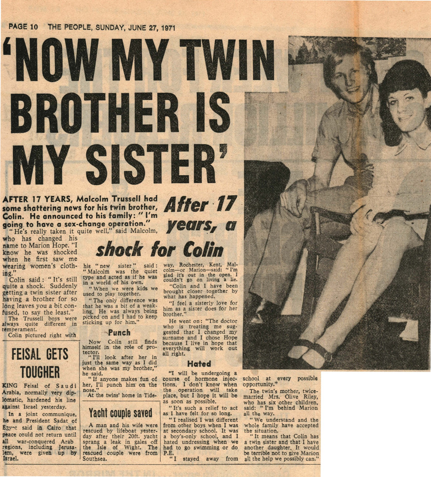 Download the full-sized PDF of Now My Twin Brother is My Sister