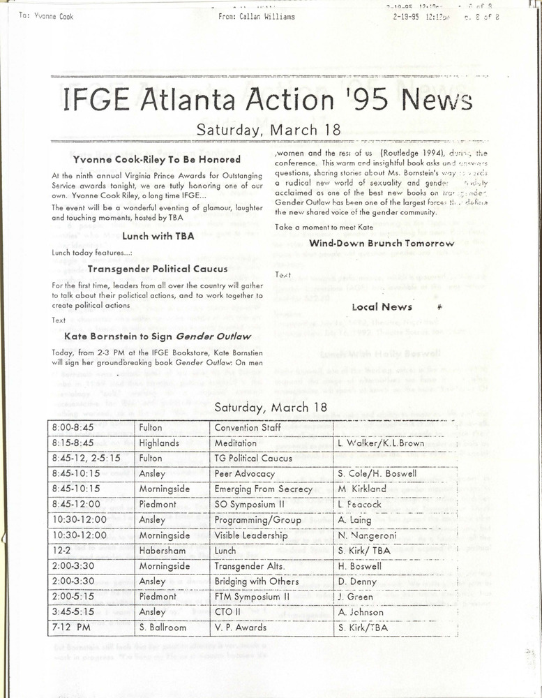 Download the full-sized PDF of IFGE Atlanta Action '95 News