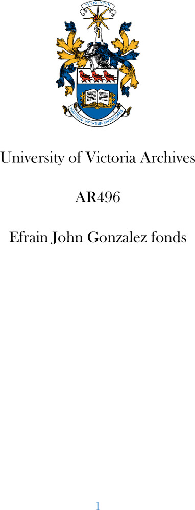 Download the full-sized PDF of Efrain John Gonzalez fonds