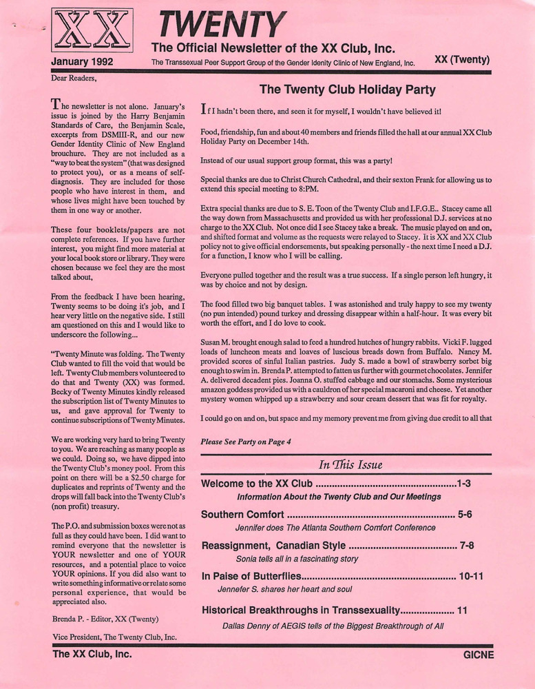 Download the full-sized PDF of Twenty (January, 1992)