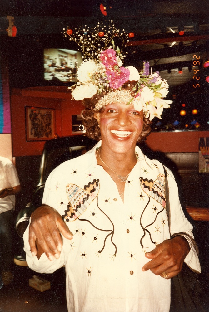 Download the full-sized image of A Photograph of Marsha P. Johnson Wearing a Shirt With Embroidered Sombreros