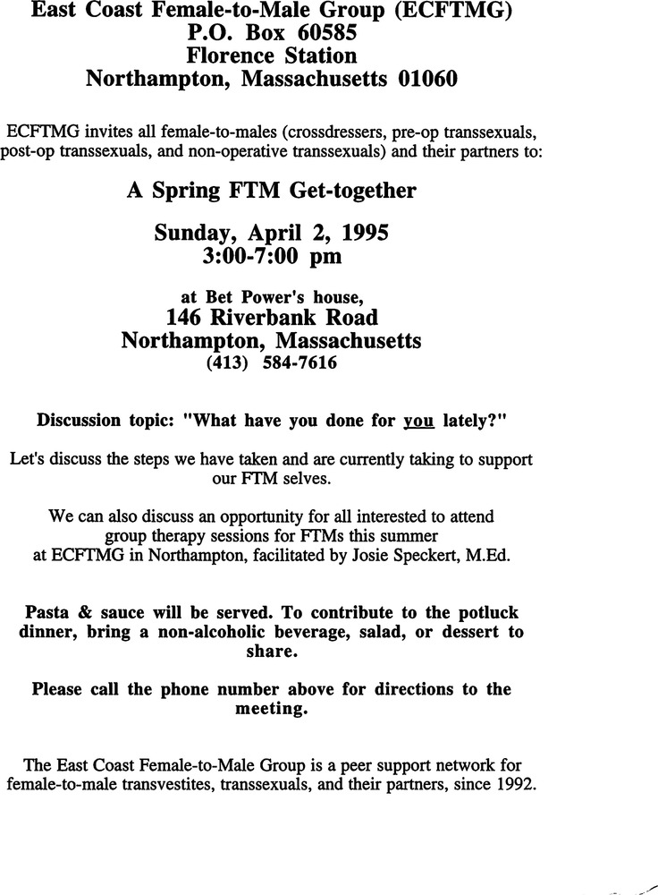 Download the full-sized PDF of April, 1995 Meeting Reminder