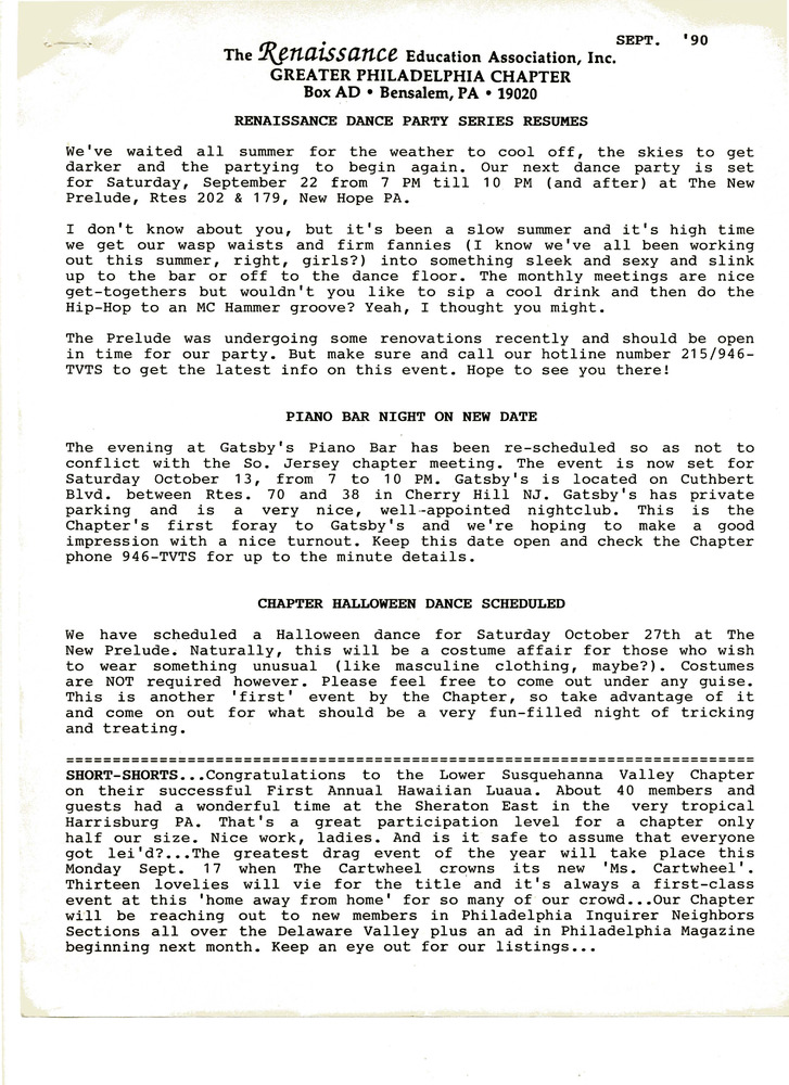 Download the full-sized PDF of The Greater Philadelphia News (September, 1990)