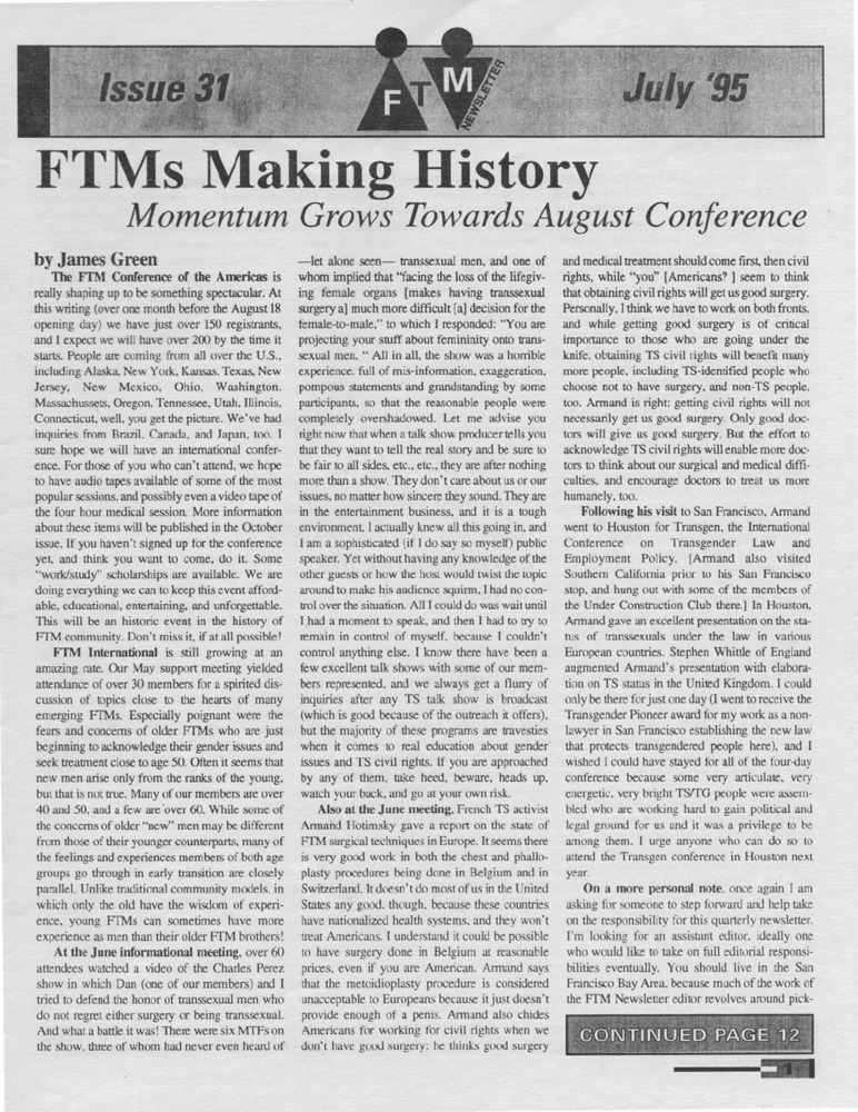 Download the full-sized PDF of FTM Newsletter #31