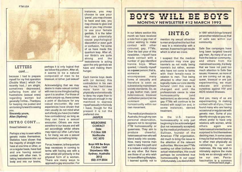 Download the full-sized PDF of Boys Will Be Boys, No. 12 (March, 1993)
