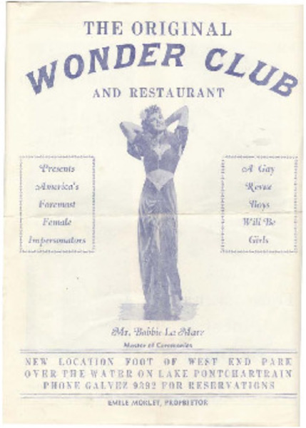Download the full-sized image of The Original Wonder Club and Restaurant Presents America's Foremost Female Impersonators, A Gay Revue: Boys Will Be Girls (2)