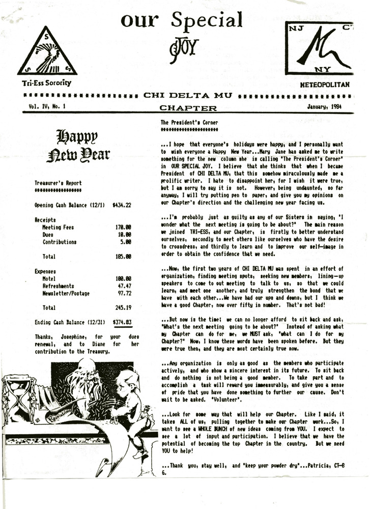 Download the full-sized PDF of Our Special Joy Vol. 4 No. 3 (January 1984)