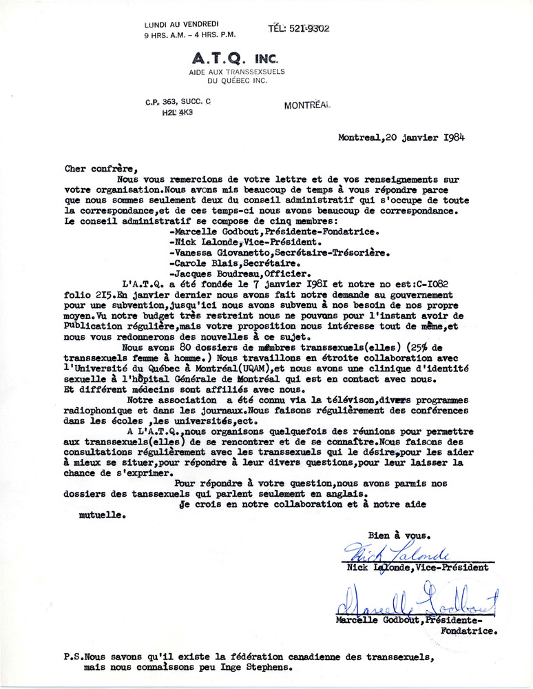 Download the full-sized PDF of Letter from Nick LaLonde to Rupert Raj (January 23, 1984)