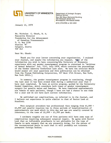 Download the full-sized image of Letter from Colin Markland to Rupert Raj (January 12, 1979)