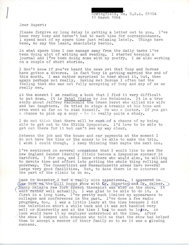 Download the full-sized PDF of Letter from Stephen E. Parent to Rupert Raj (March 11, 1984)