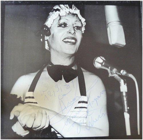 Download the full-sized image of Violeta la Burra at a Microphone