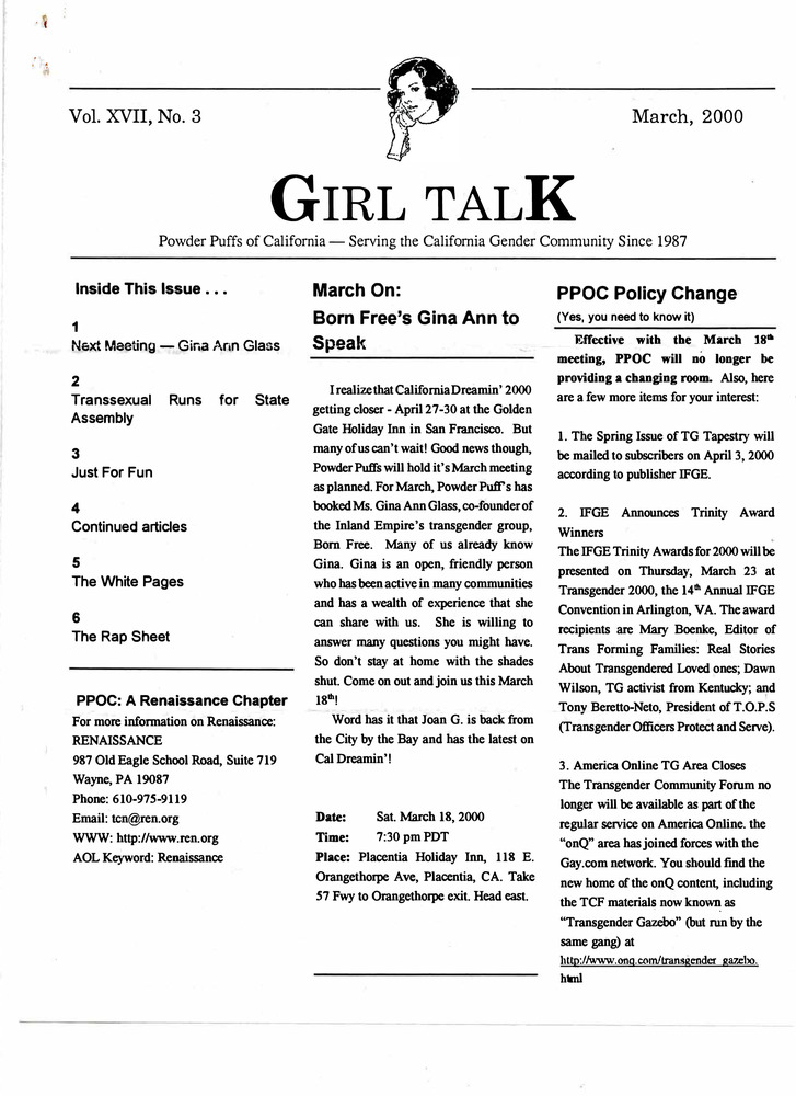 Download the full-sized PDF of Girl Talk, Vol. 17 No. 3 (March, 2000)