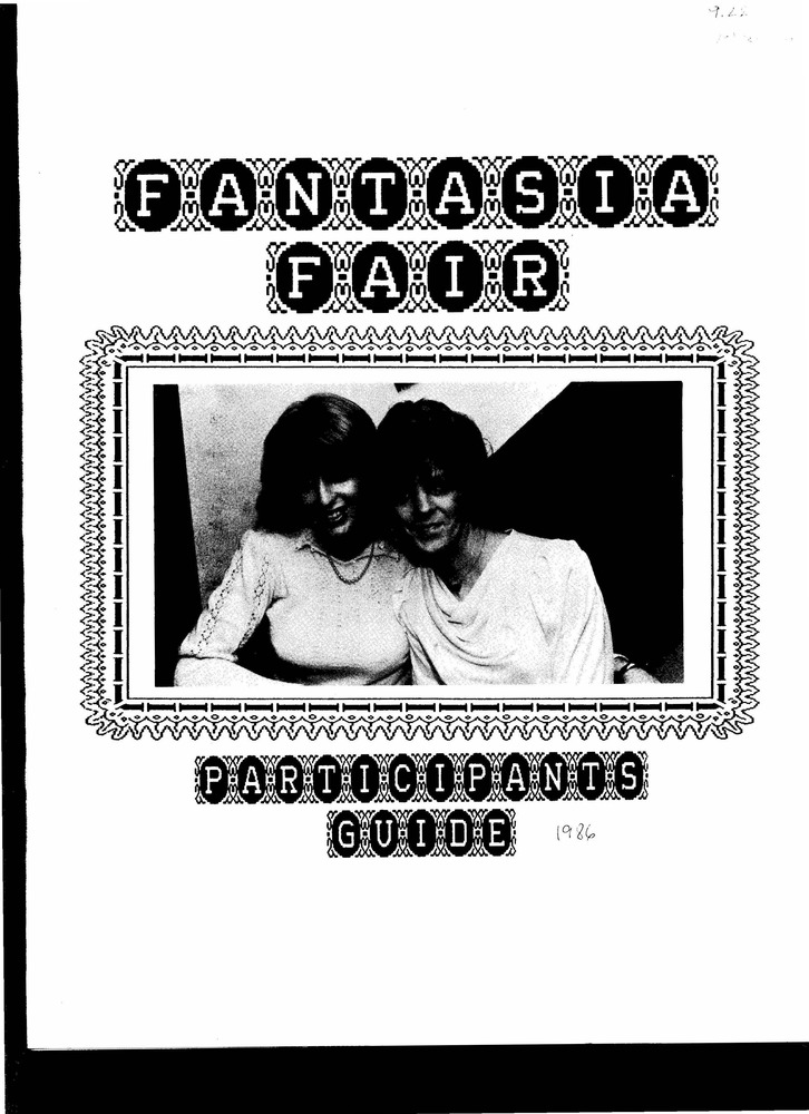Download the full-sized PDF of Fantasia Fair Participants' Guide (Oct. 17 - 26, 1986)