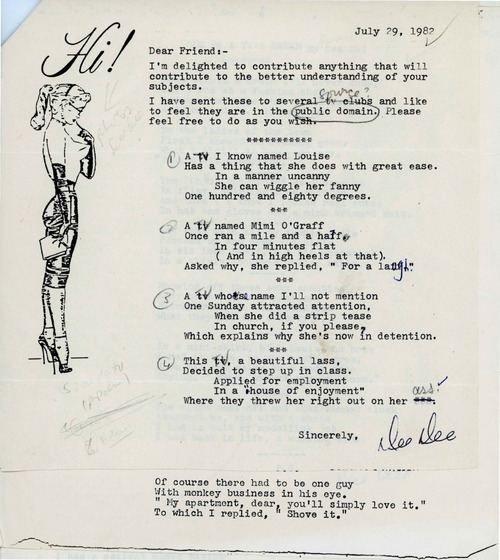 Download the full-sized image of Letter from Dee Dee deCameron to Rupert Raj (July 29, 1982)
