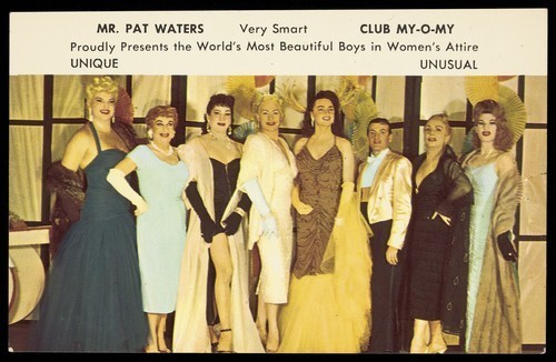 Download the full-sized image of Men in drag at Club My-O-My, New Orleans. Colour process print, 195-.