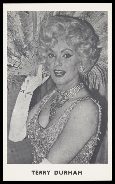 Download the full-sized image of Terry Durham in drag. Photograph, 196-.