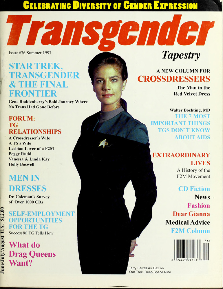 Download the full-sized image of Transgender Tapestry Issue 76 (Summer, 1996)