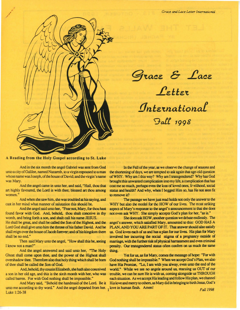 Download the full-sized PDF of Grace and Lace Letter International (Fall 1998)