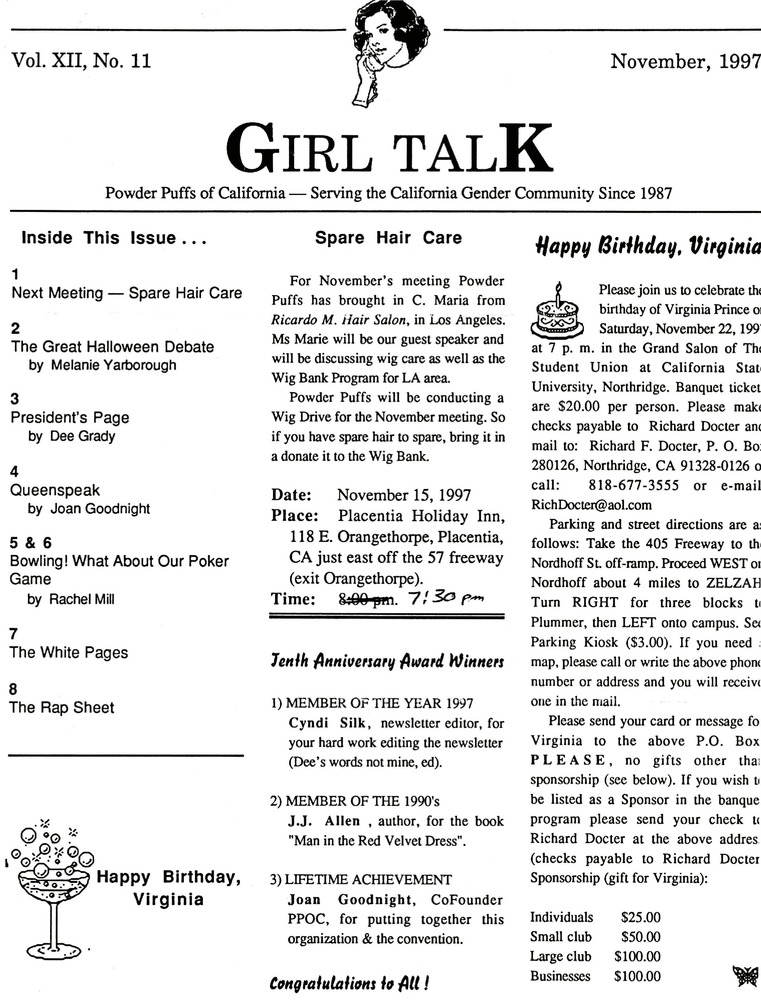 Download the full-sized PDF of Girl Talk, Vol. 12 No. 11 (November, 1997)