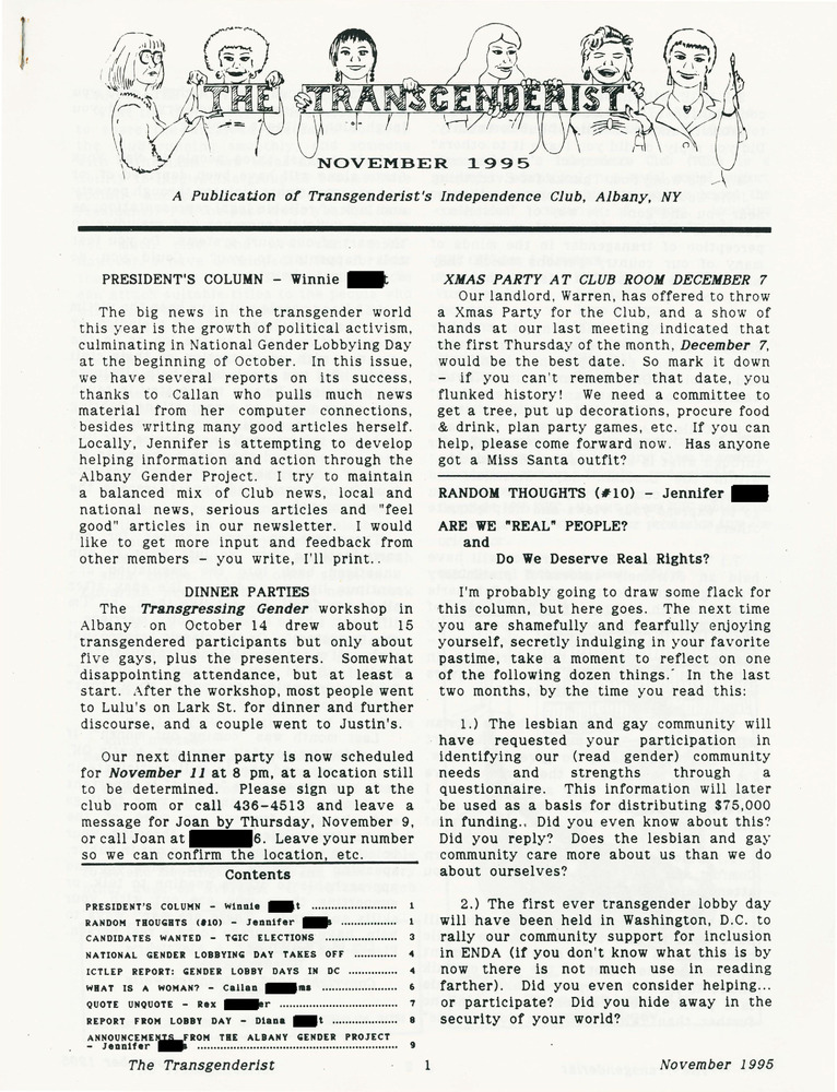 Download the full-sized PDF of The Transgenderist (November, 1995)