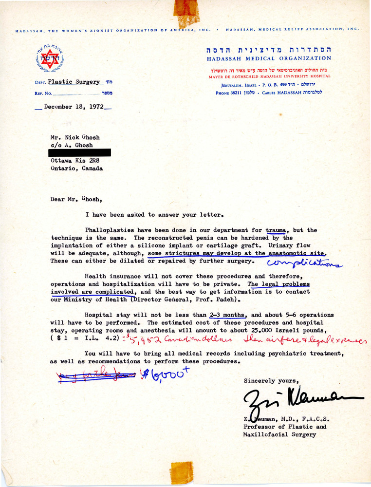 Download the full-sized PDF of Letter from Z. Neuman to Rupert Raj (December 18, 1972)