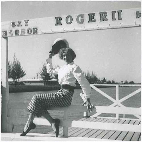 Download the full-sized image of Christine Jorgensen Striking a Pose on the Dock