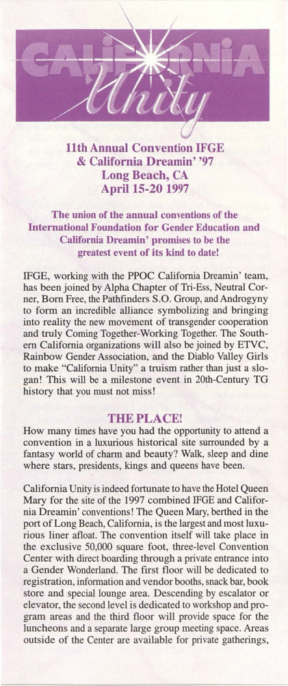 Download the full-sized PDF of California Unity: 11th Annual Convention IFGE & California Dreamin' '97