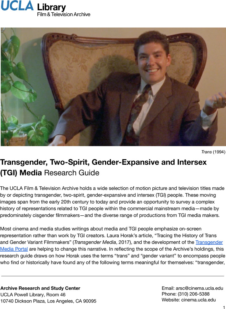 Download the full-sized PDF of Transgender, Two-Spirit, Gender-Expansive and Intersex (TGI) Media Research Guide