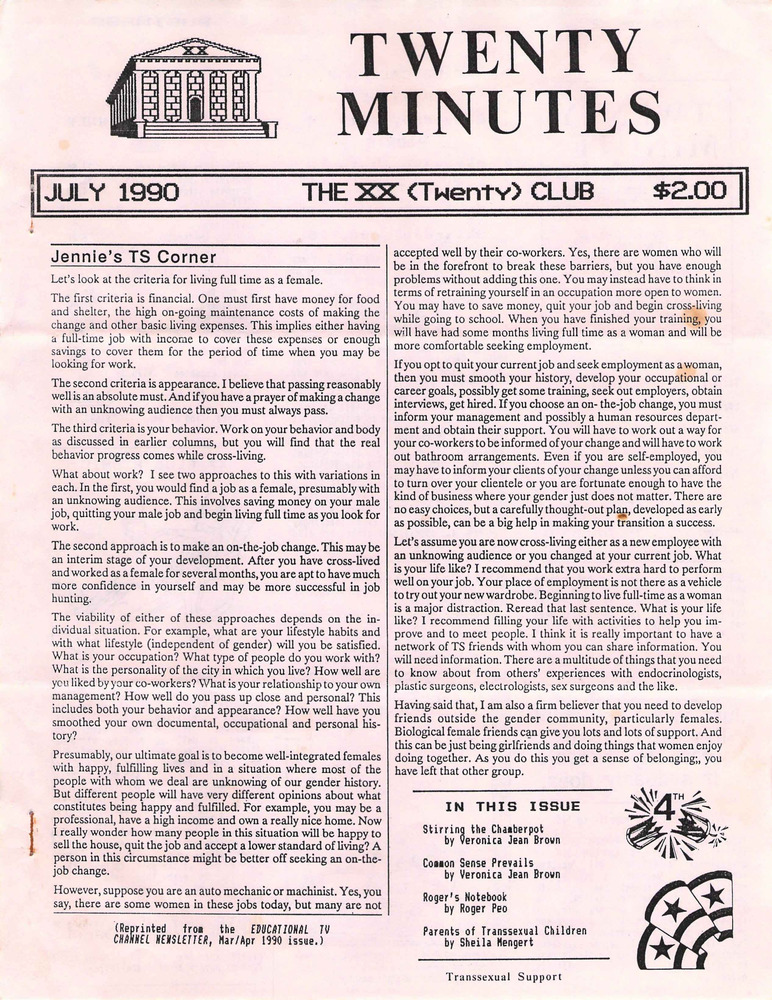 Download the full-sized PDF of Twenty Minutes (July, 1990)