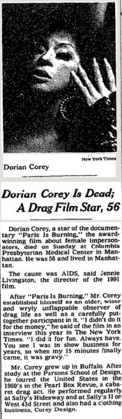 Download the full-sized image of Dorian Corey Is Dead
