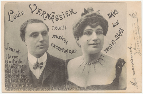 Download the full-sized image of Louis Vernassier protÃ©e musical excentrique dans son travesti-dame