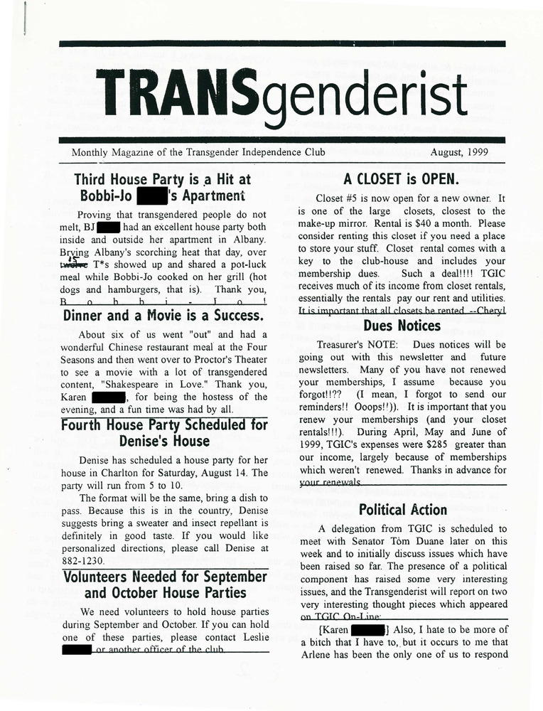 Download the full-sized PDF of The Transgenderist (August, 1999)