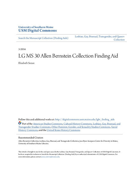 Download the full-sized image of LG MS 30 Allen Bernstein Collection Finding Aid