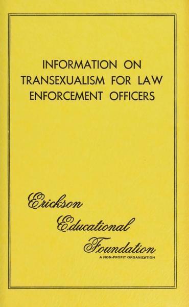 Download the full-sized image of Information on Transexualism for Law Enforcement Officers
