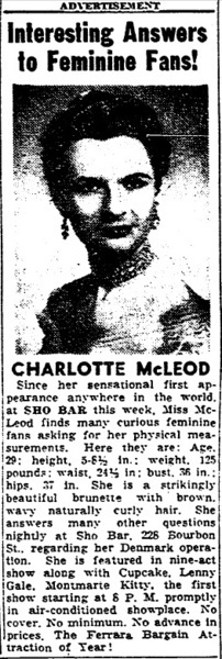 Download the full-sized image of Interesting Answers to Feminine Fans!: Charlotte McLeod