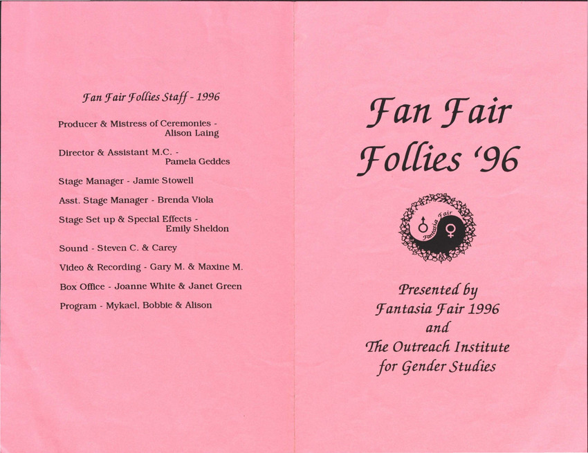 Download the full-sized PDF of Fan Fair Follies '96 Program